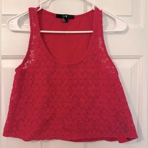 Women’s Forever 21 Fuchsia Lace Crop Top - Small